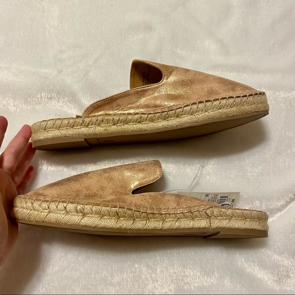 Universal Thread Women's Clara Rose Gold Espadrille Flat Mules - Picture 4 of 8